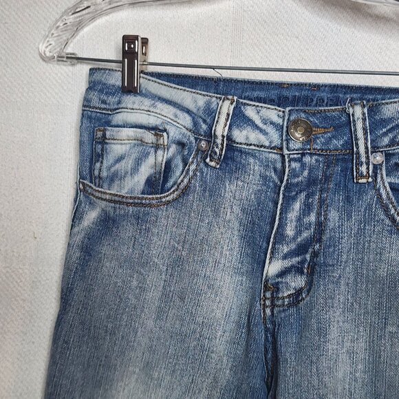 Rue21 Premium Supreme Flex Destroyed Skinny Cotton Span Jeans Mens Size 26/30 - Picture 9 of 16